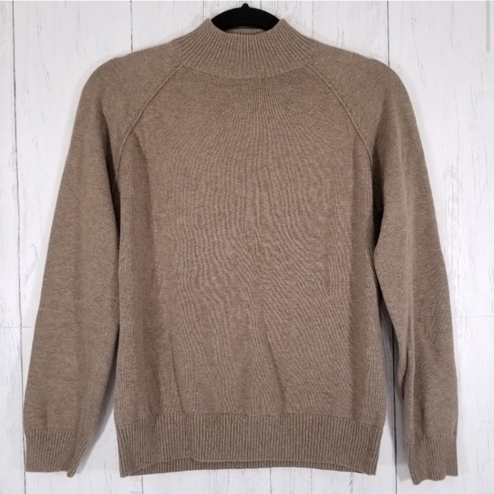Jeanne Pierre Mock Neck Turtleneck Sweater